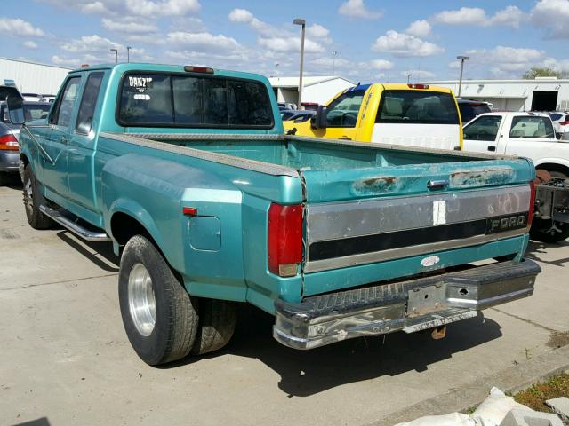 1FTJX35G3SKA55881 - 1995 FORD F350 GREEN photo 3