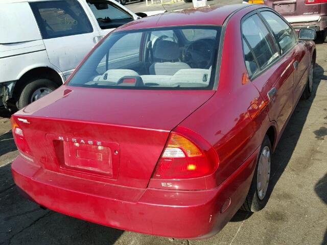 JA3AY26C01U020039 - 2001 MITSUBISHI MIRAGE ES RED photo 4