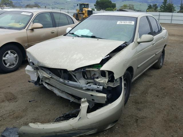 3N1CB51D91L465275 - 2001 NISSAN SENTRA XE TAN photo 2