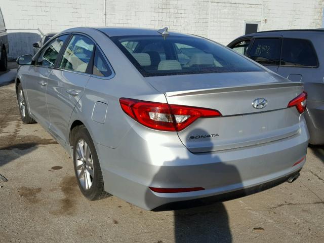 5NPE24AF1HH549554 - 2017 HYUNDAI SONATA SE SILVER photo 3