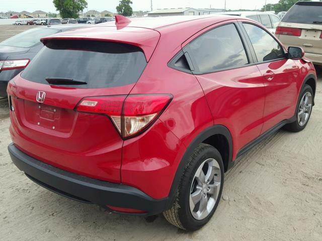 3CZRU5H30JM706546 - 2018 HONDA HR-V LX RED photo 4