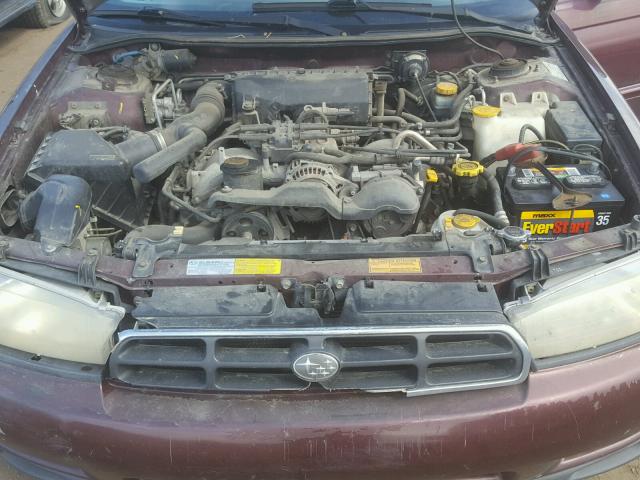 4S3BD4355X7263470 - 1999 SUBARU LEGACY L MAROON photo 7