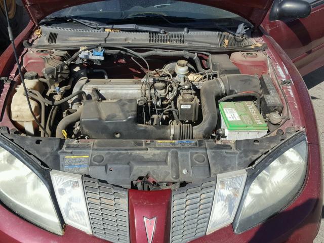 3G2JB12F55S105174 - 2005 PONTIAC SUNFIRE MAROON photo 7