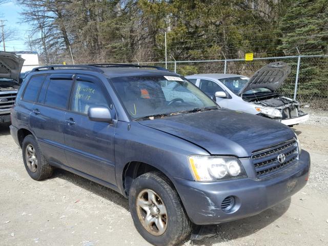 JTEGD21A530049409 - 2003 TOYOTA HIGHLANDER BLUE photo 1