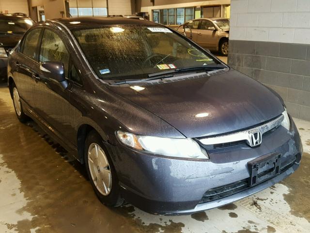 JHMFA36256S022959 - 2006 HONDA CIVIC HYBR BLUE photo 1