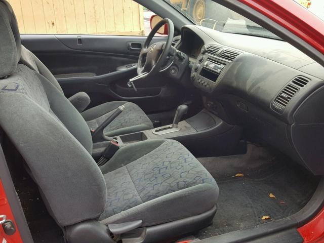 1HGEM229X2L039344 - 2002 HONDA CIVIC EX წითელი ფოტო 5