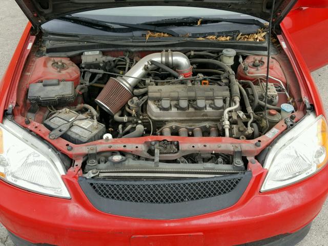 1HGEM229X2L039344 - 2002 HONDA CIVIC EX RED photo 7