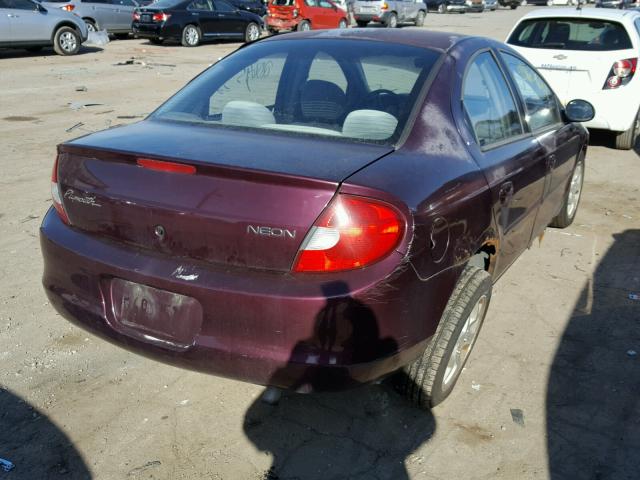 1P3ES46C7YD543763 - 2000 PLYMOUTH NEON BASE 紫色 照片 4