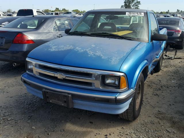 1GCCS144XS8241529 - 1995 CHEVROLET S TRUCK S1 BLUE photo 2