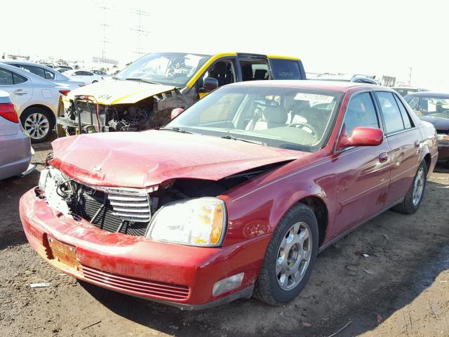 1G6KD54Y2YU218653 - 2000 CADILLAC DEVILLE RED photo 2