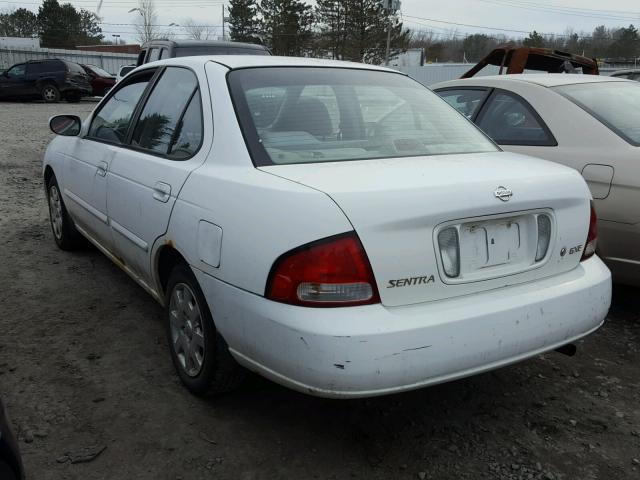 3N1CB51DX2L691150 - 2002 NISSAN SENTRA XE WHITE photo 3