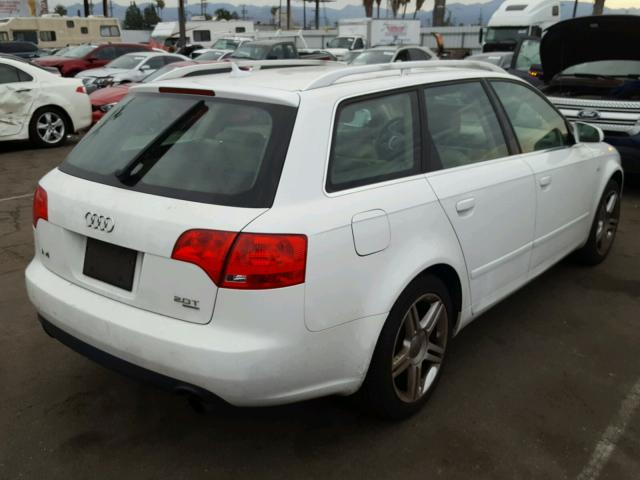 WAUKF78E57A047462 - 2007 AUDI A4 2.0T AV WHITE photo 4