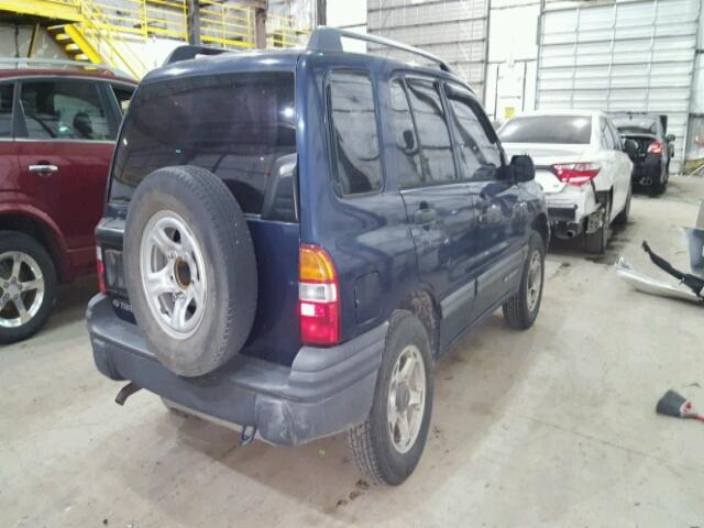 2CNBJ13C816927334 - 2001 CHEVROLET TRACKER BLUE photo 4