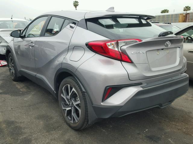 NMTKHMBX1JR029149 - 2018 TOYOTA C-HR XLE SILVER photo 3