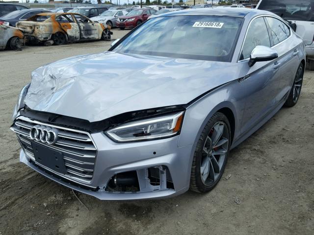 WAUC4CF54JA008018 - 2018 AUDI S5 PRESTIG SILVER photo 2