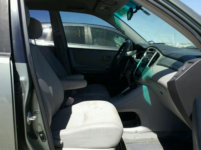 JTEGD21A450126970 - 2005 TOYOTA HIGHLANDER GREEN photo 5