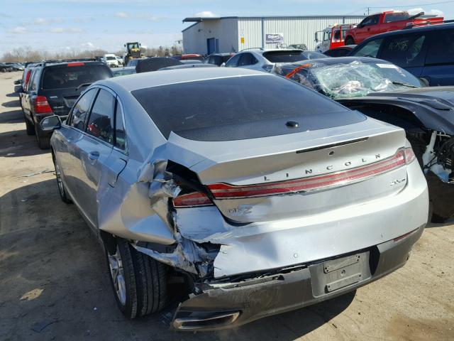 3LN6L2G90ER820034 - 2014 LINCOLN MKZ SILVER photo 3