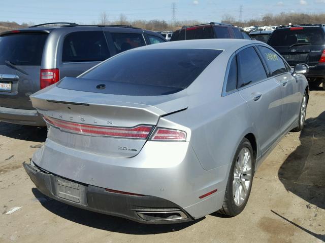 3LN6L2G90ER820034 - 2014 LINCOLN MKZ SILVER photo 4