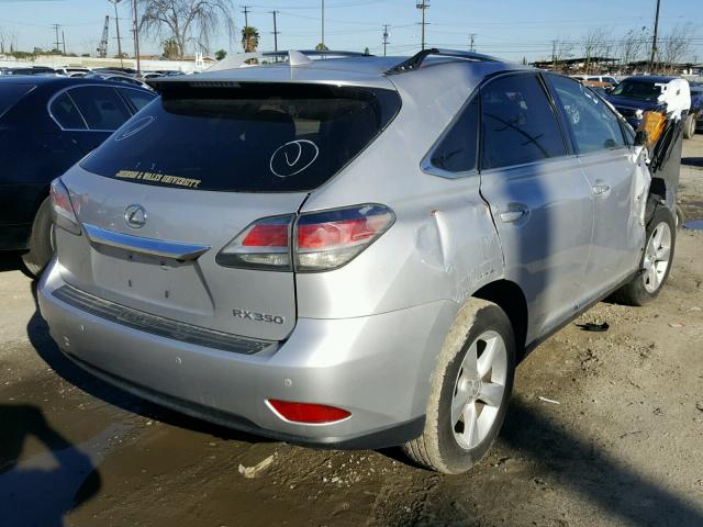 2T2BK1BA5EC233007 - 2014 LEXUS RX 350 SILVER photo 4