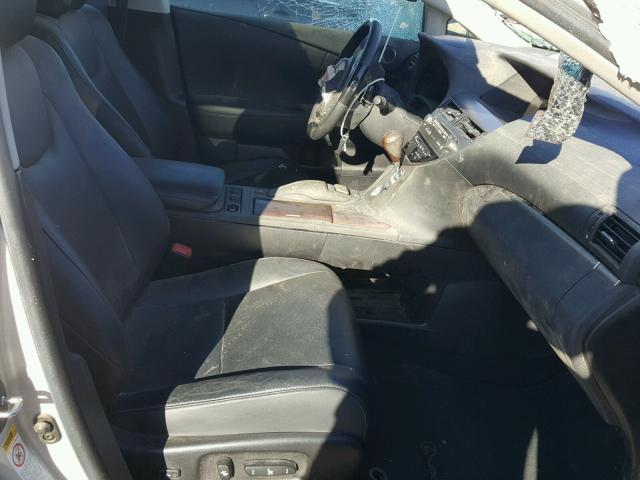 2T2BK1BA5EC233007 - 2014 LEXUS RX 350 SILVER photo 5