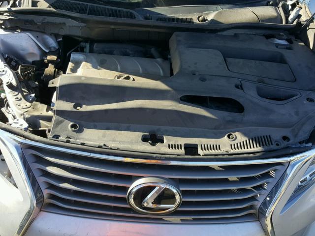 2T2BK1BA5EC233007 - 2014 LEXUS RX 350 SILVER photo 7