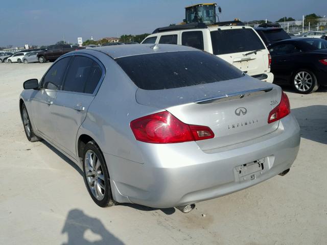 JNKBV61F78M263007 - 2008 INFINITI G35 SILVER photo 3