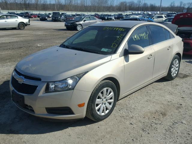 1G1PF5S91B7234205 - 2011 CHEVROLET CRUZE LT GOLD photo 2