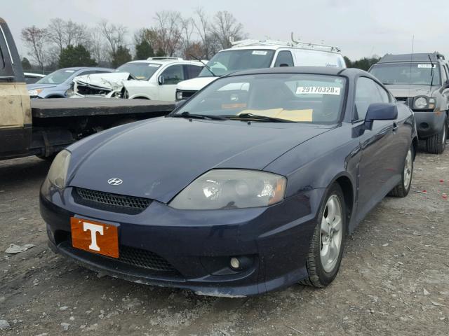 KMHHM65D96U210681 - 2006 HYUNDAI TIBURON GS BLUE photo 2