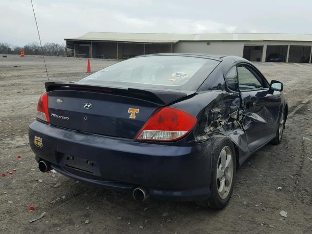 KMHHM65D96U210681 - 2006 HYUNDAI TIBURON GS BLUE photo 4