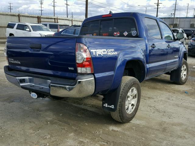 5TFLU4EN9FX121235 - 2015 TOYOTA TACOMA DOU BLUE photo 4