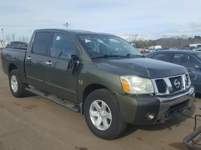 1N6AA07B74N589126 - 2004 NISSAN TITAN XE GREEN photo 1