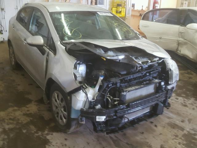 KNADM4A30D6293131 - 2013 KIA RIO LX SILVER photo 1