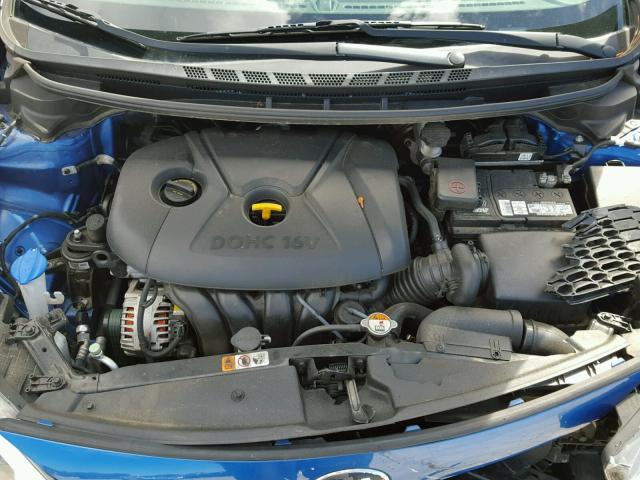 KNAFX4A67E5091811 - 2014 KIA FORTE LX BLUE photo 7