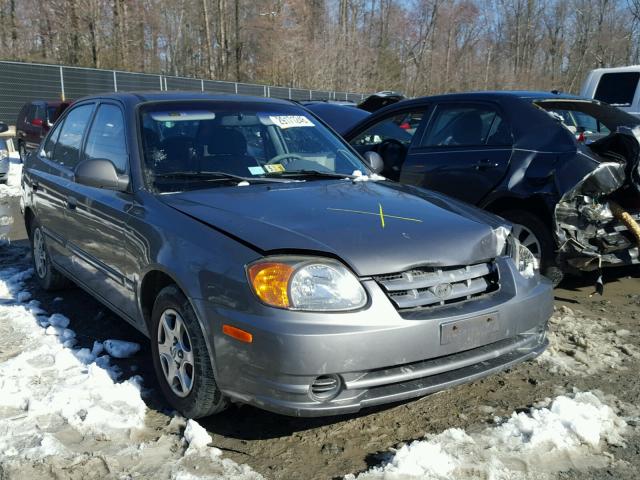 KMHCG45C84U503904 - 2004 HYUNDAI ACCENT GL GRAY photo 1