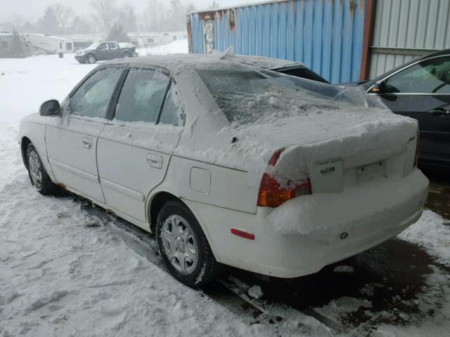 KMHCG45C63U470299 - 2003 HYUNDAI ACCENT GL WHITE photo 3