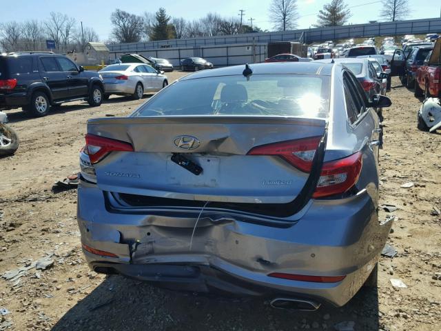 5NPE34AF9FH240666 - 2015 HYUNDAI SONATA SPO GRAY photo 9