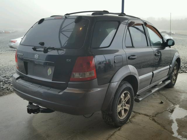 KNDJD733645209419 - 2004 KIA SORENTO EX BLACK photo 4