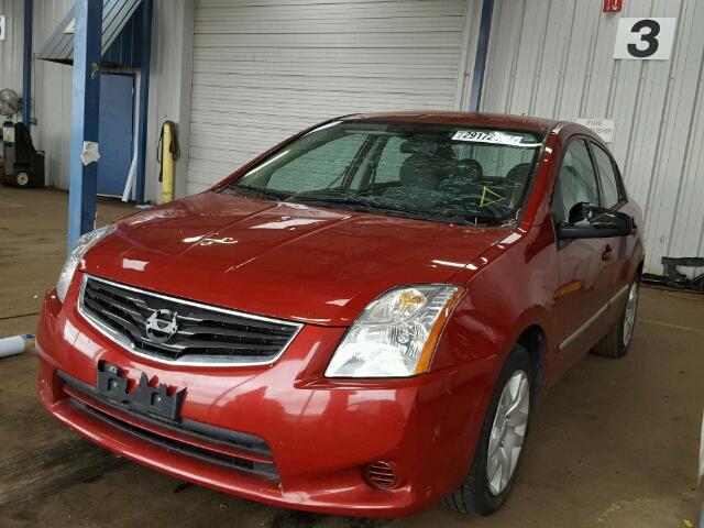 3N1AB6APXBL712361 - 2011 NISSAN SENTRA/S/S RED photo 2