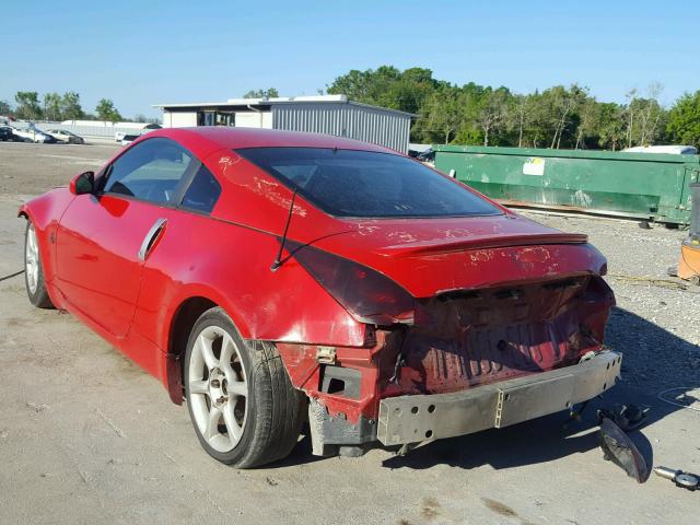 JN1AZ34E13T016456 - 2003 NISSAN 350Z COUPE RED photo 3