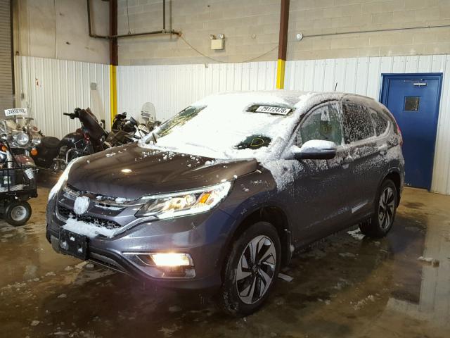 5J6RM4H93FL105316 - 2015 HONDA CR-V TOURI GRAY photo 2