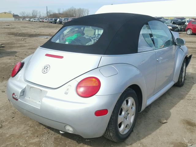 3VWCK21YX3M330489 - 2003 VOLKSWAGEN NEW BEETLE SILVER photo 4