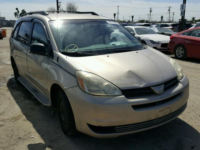 5TDZA23C44S033141 - 2004 TOYOTA SIENNA CE GOLD photo 1