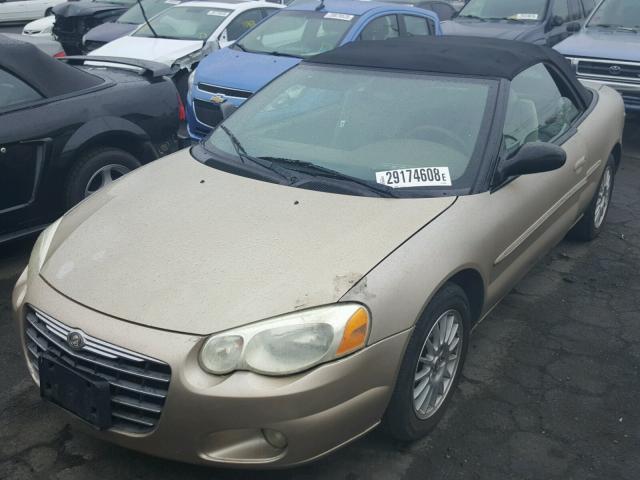 1C3EL55R04N405886 - 2004 CHRYSLER SEBRING LX TAN photo 2