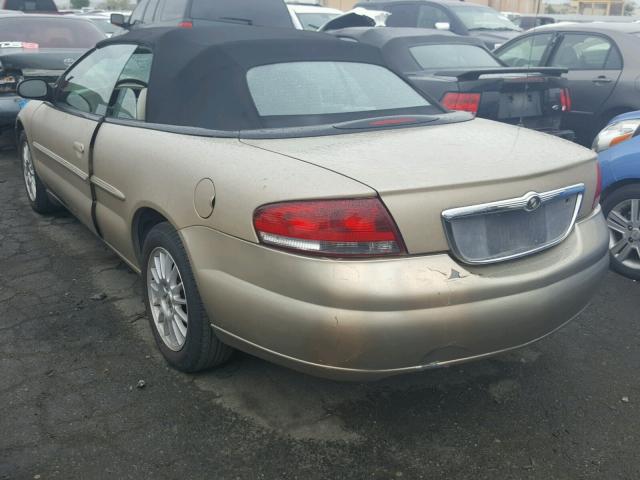 1C3EL55R04N405886 - 2004 CHRYSLER SEBRING LX TAN photo 3