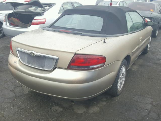 1C3EL55R04N405886 - 2004 CHRYSLER SEBRING LX TAN photo 4