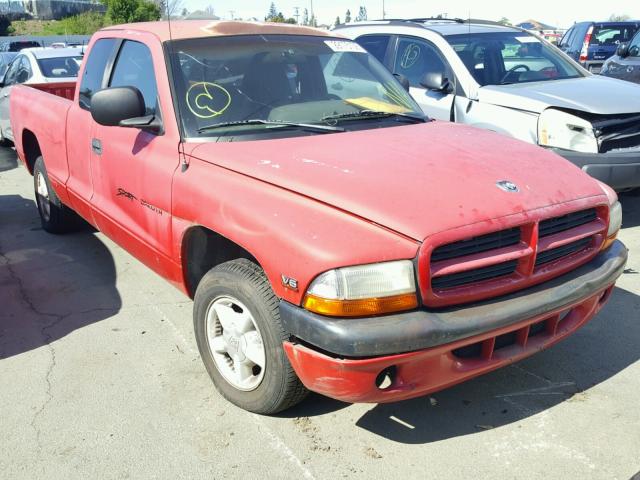 1B7GL23X2VS111459 - 1997 DODGE DAKOTA RED photo 1