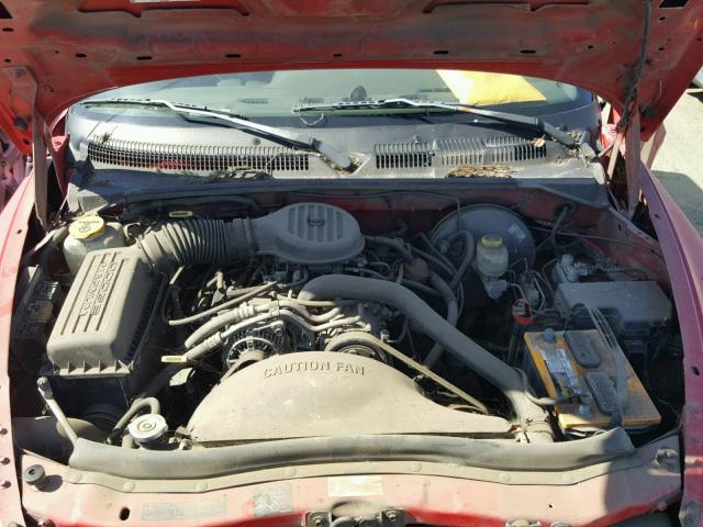 1B7GL23X2VS111459 - 1997 DODGE DAKOTA RED photo 7