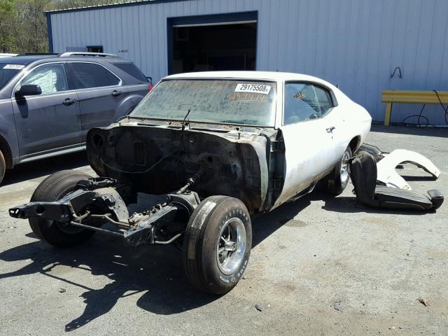 136370R259479 - 1970 CHEVROLET CHEVELL WHITE photo 2