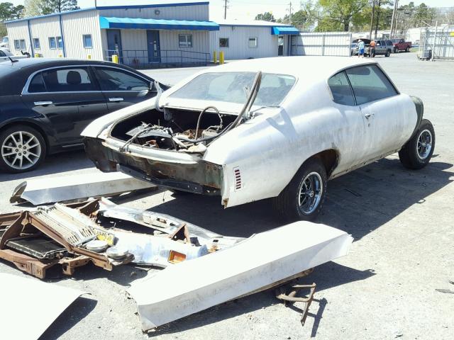 136370R259479 - 1970 CHEVROLET CHEVELL WHITE photo 4