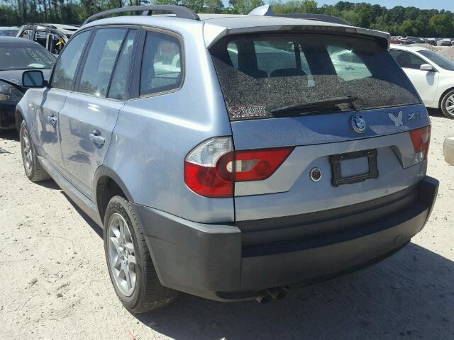 WBXPA73474WC42960 - 2004 BMW X3 2.5I SILVER photo 3